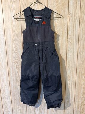 Kids 4T Black Snow Bibs - Snozu